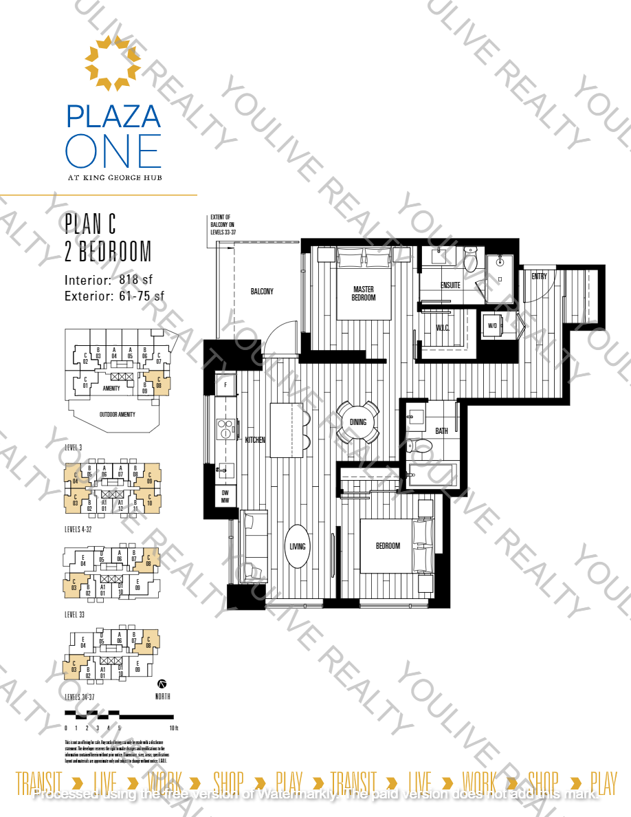 Plaza One At King George Hub | 素里2房公寓楼花转让| 优利搜房